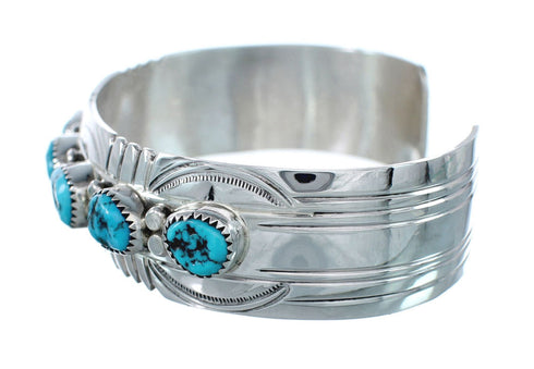 Native American Navajo Turquoise Sterling Silver Cuff Bracelet JX130579
